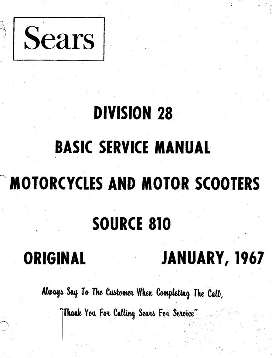 Puch Division 28 January 1967 Basic Service Manual